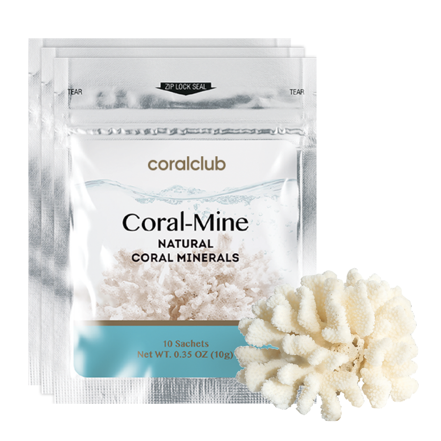 Coral‑Mine sachets on clean background